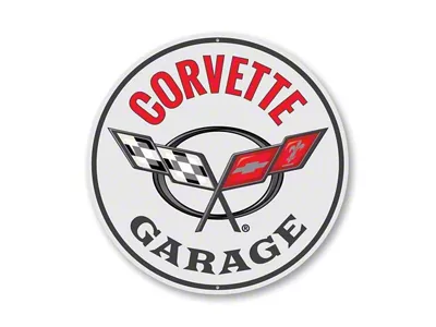 Corvette Garage Sign; 24-Inch