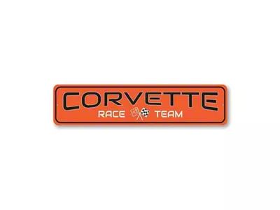 Corvette Race Team Sign; 4x18-Inch