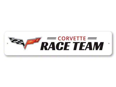 Corvette Race Team Sign; 4x18-Inch