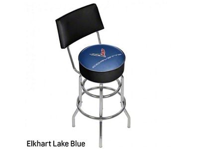 Counter Bar Stool with C8 Logo; Rapid Blue