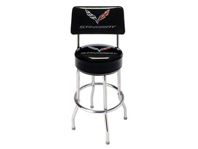 Counter Bar Stool with Seat Back; C7 Logo