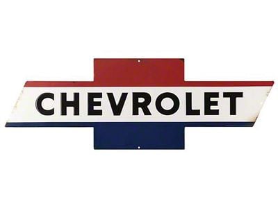 Die Cut Embossed Tin Sign; Chevrolet