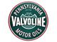 Die Cut Embossed Tin Sign; Valvoline Motor Oils