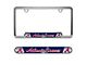 Embossed License Plate Frame with Atlanta Braves Logo; Navy (Universal; Some Adaptation May Be Required)