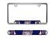 Embossed License Plate Frame with New York Giants Logo; Chrome (Universal; Some Adaptation May Be Required)