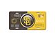 Embossed Metal License Plate with San Diego Padres Logo; Brown / Yellow (Universal; Some Adaptation May Be Required)