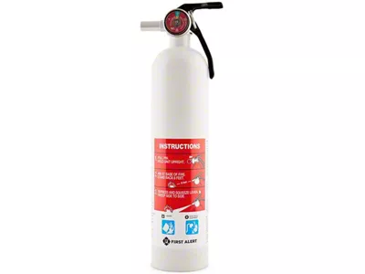 First Alert Vehicle Fire Extinguisher; White