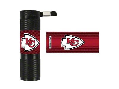 Flashlight with Kansas City Chiefs Logo; Red