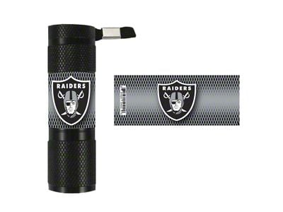 Flashlight with Las Vegas Raiders Logo; Silver