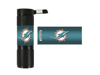 Flashlight with Miami Dolphins Logo; Aqua