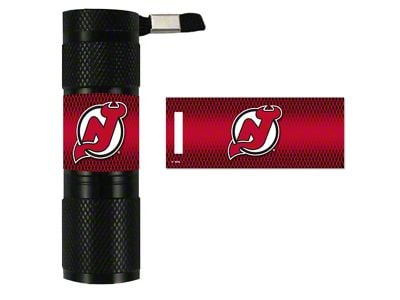 Flashlight with New Jersey Devils Logo; Red