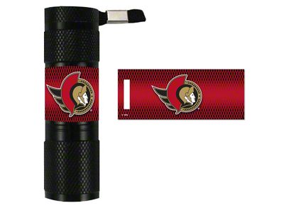 Flashlight with Ottawa Senators Logo; Red