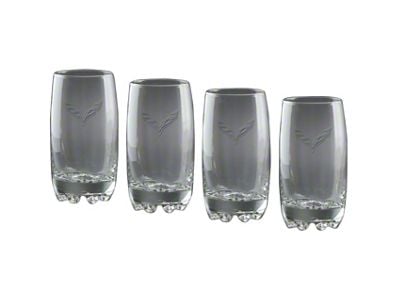 Glassware Set with Crossed Flaps Logo; 14-oz.