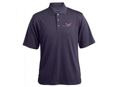 Grand Sport Horizontal Stripe Polo Shirt; Charcoal Heather