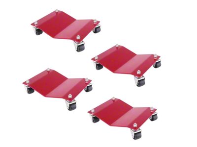 Heavy Duty Auto Dollies; 16x16-Inch; Set of Four