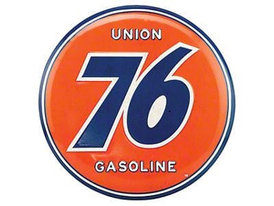 High Gloss Embossed Metal Sign; Union 76