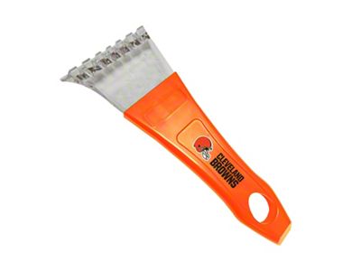 Ice Scaper with Cleveland Browns Logo; Orange