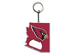 Keychain Bottle Opener with Arizona Cardinals Logo; Red