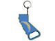 Keychain Bottle Opener with Los Angeles Chargers Logo; Blue