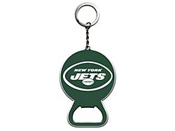 Keychain Bottle Opener with New York Jets Logo; Green