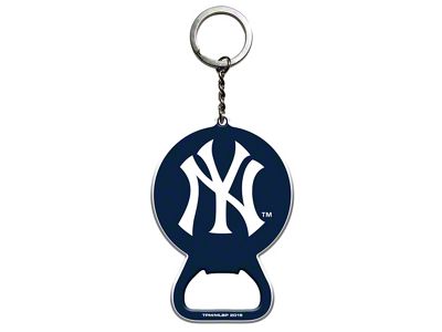 Keychain Bottle Opener with New York Yankees Logo; Navy