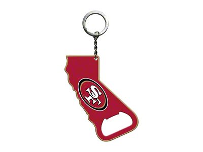 Keychain Bottle Opener with San Francisco 49ers Logo; Red