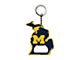 Keychain Bottle Opener with University of Michigan Logo; Navy