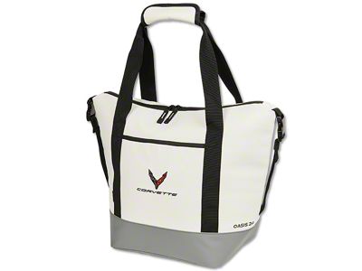 Large Cooler Bag with C8 Logo; White