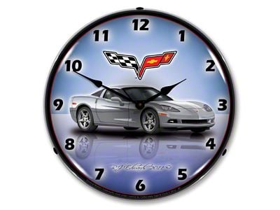 LED Clock; C6 Blade Silver