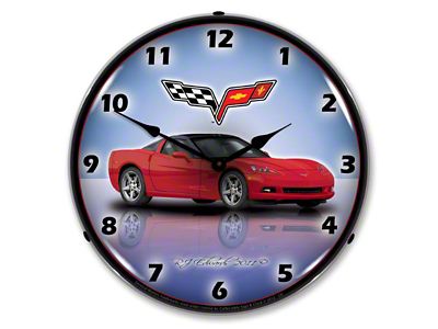 LED Clock; C6 Crystal Red