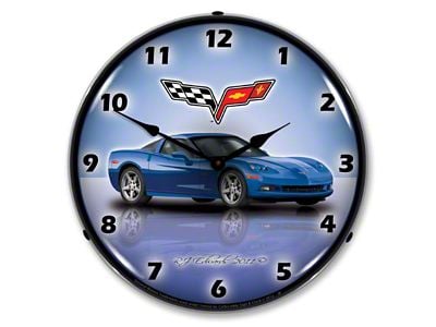 LED Clock; C6 Jetstream Blue