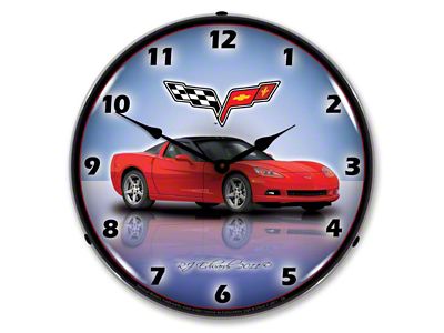 LED Clock; C6 Torch Red