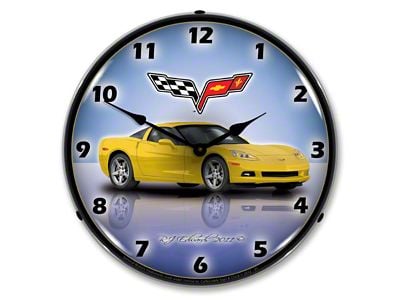 LED Clock; C6 Velocity Yellow