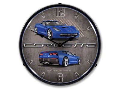 LED Clock; C7 Laguna Blue