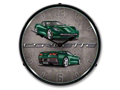 LED Clock; C7 Lime Rock Green