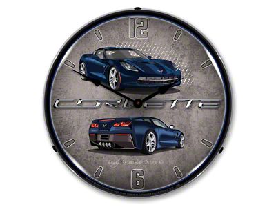 LED Clock; C7 Night Race Blue