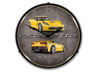 LED Clock; C7 Velocity Yellow