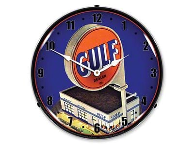 LED Clock; Gulf Station 1960