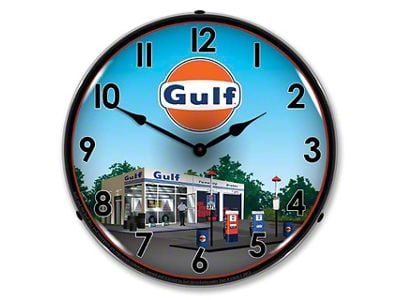 LED Clock; Gulf Station