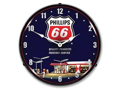 LED Clock; Phillips 66 Gas Station