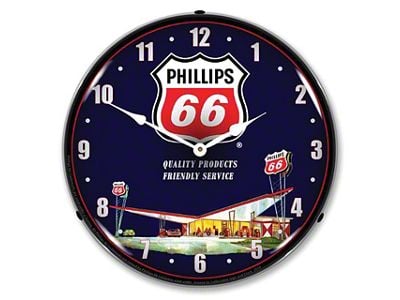 LED Clock; Phillips 66 Gas Station