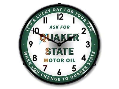 LED Clock; Quaker State Oil