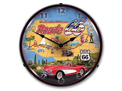 LED Clock; Route 66 USA