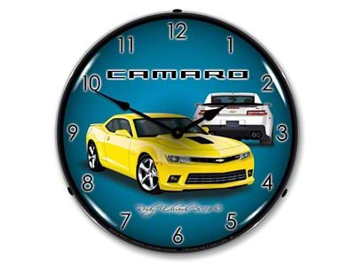 LED Clock; SS Bright Yellow