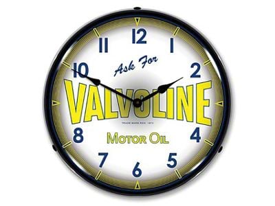 LED Clock; Valvoline Motor Oil