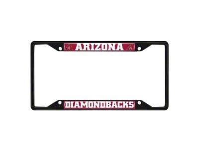 License Plate Frame with Arizona Diamondbacks Logo; Black and Red (Universal; Some Adaptation May Be Required)