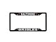 License Plate Frame with Baltimore Orioles Logo; Black and Black (Universal; Some Adaptation May Be Required)