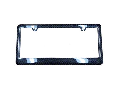 License Plate Frame; Black Carbon Fiber (Universal; Some Adaptation May Be Required)