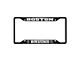 License Plate Frame with Boston Bruins Logo; Black and Black (Universal; Some Adaptation May Be Required)