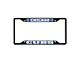 License Plate Frame with Chicago Cubs Logo; Black and Blue (Universal; Some Adaptation May Be Required)